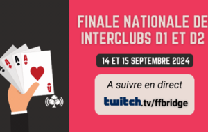 Interclubs D1 et D2 : Finales nationales 2023-2024 les 14 et 15 septembre 2024