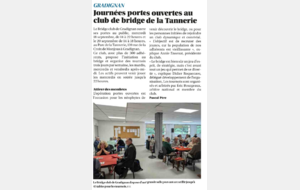 Article du journal Sud-Ouest  du 13/09/2024 sur les journées portes ouvertes au BCGB