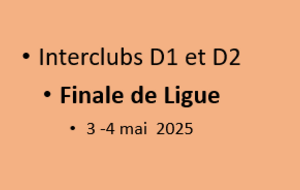  Finale de ligue Interclubs D1 et D2, week-end faste pour le BCGB en D1