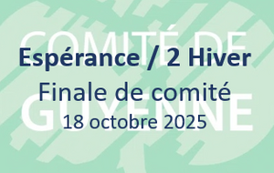 FINALE DE COMITE   DE L'ESPERANCE / 2 HIVER : PODIUM 100 % BCGB !