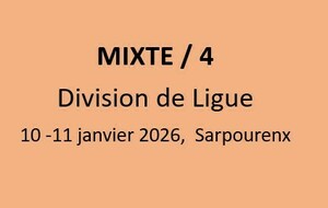 Mixte / 4 division de ligue Sarpourenx 10-11  janvier 2026