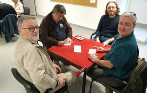 Avant le départ de l' Open / 2 à la table N°1 :  Jean-Luc Aroix-Xavier Dupuis  en NS  Vs Jean-Luc Palméri- Guillaume Lafon en EO