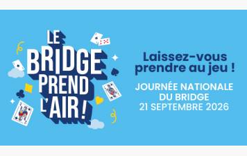 Information FFBridge : Journée nationale du bridge le 21 septembre 2026