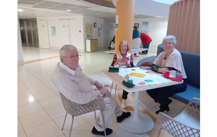 Claude et ses "girls",  Isabelle, Cathy et Françoise le jeudi 12 février 2026
