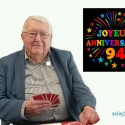 Le club à fêté l'anniversaire de son doyen Claude Courbin après  le tournoi de régularité  vendredi dernier 22 mai 2026